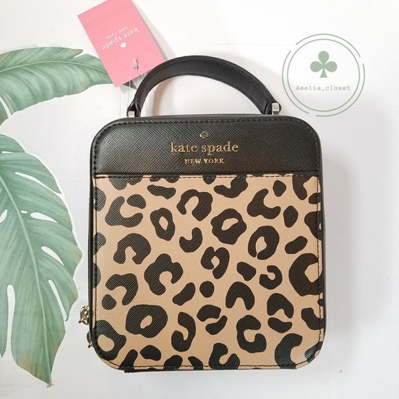 MAKE AN OFFER Kate Spade New York Daisy Vanity Crossbody Leopard Leather